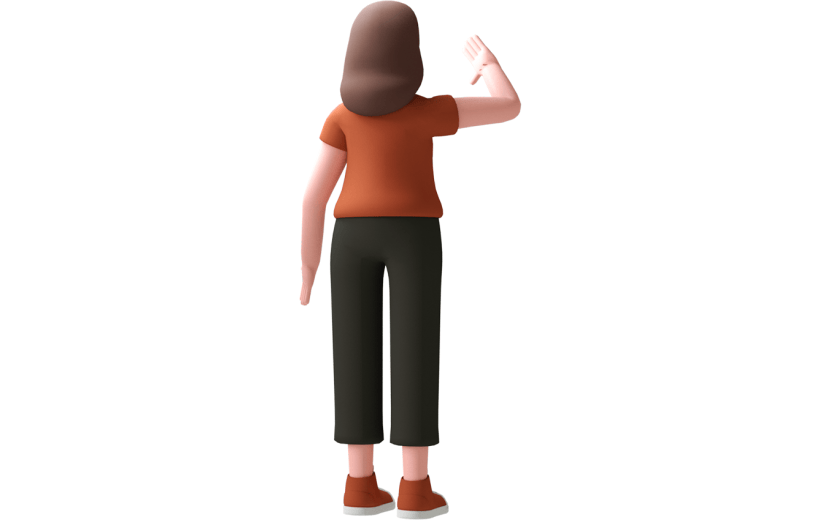 元素C4D立体棕色卡通女孩