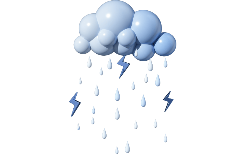元素 C4D天气预报下雨元素