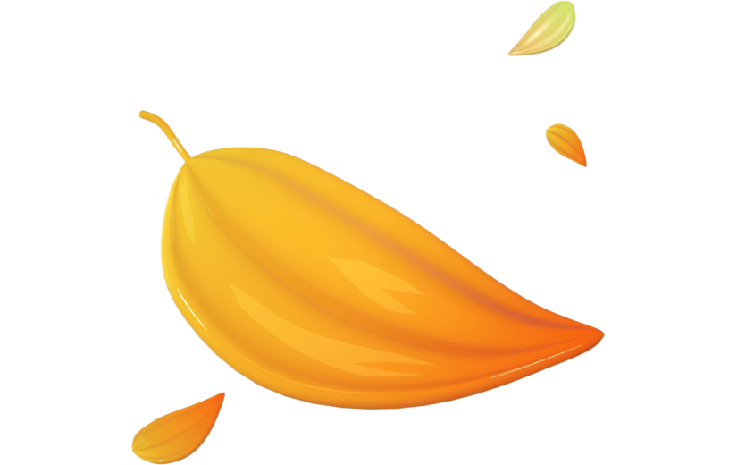 3D立体卡通创意落叶秋季植物元素