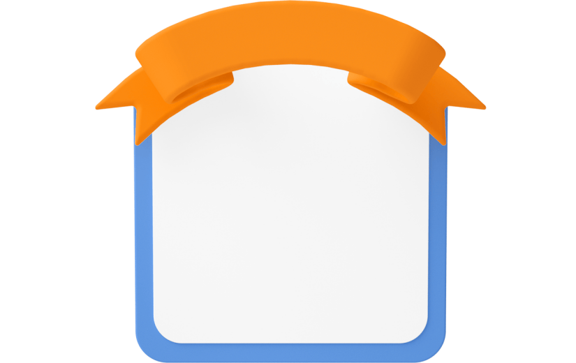 元素C4D立体橙色简约文本框