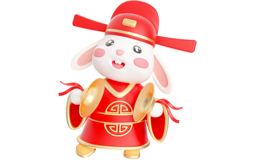 元素卡通3D兔子