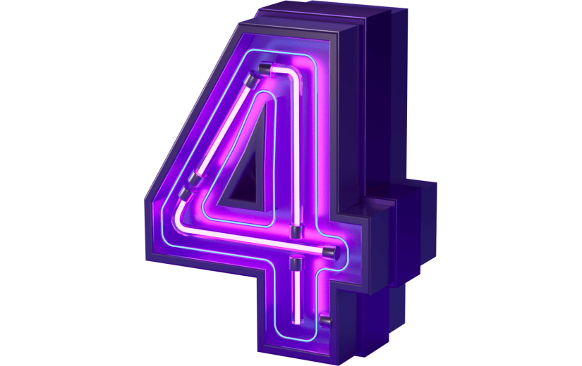 3d创意倒计时霓虹字