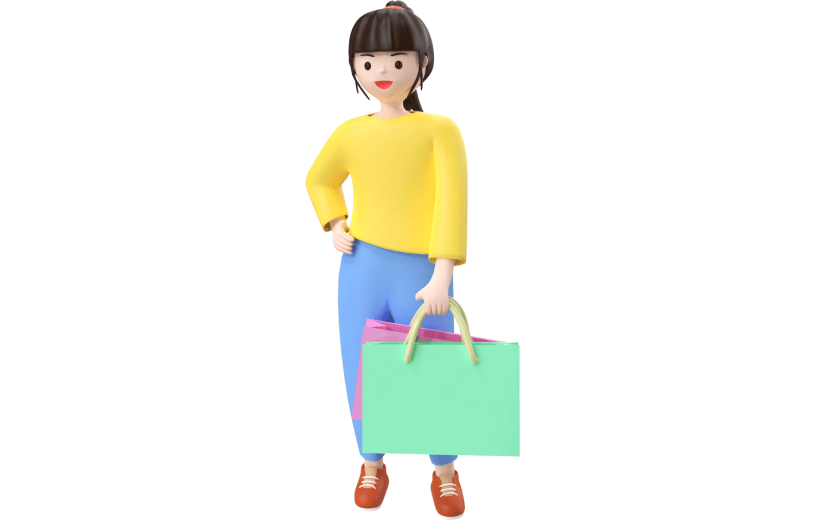 元素3D立体人物女孩