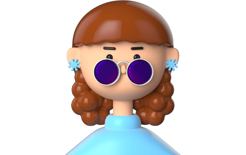 元素3D女生头像