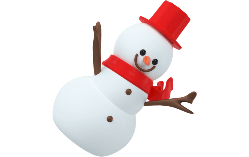 创意3d立体创意雪人元素