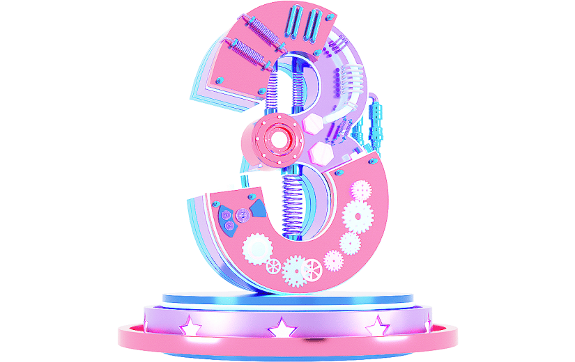 c4d科幻霓虹灯3数字3d元素