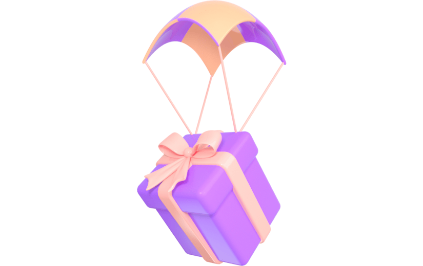 元素卡通3D创意礼物盒