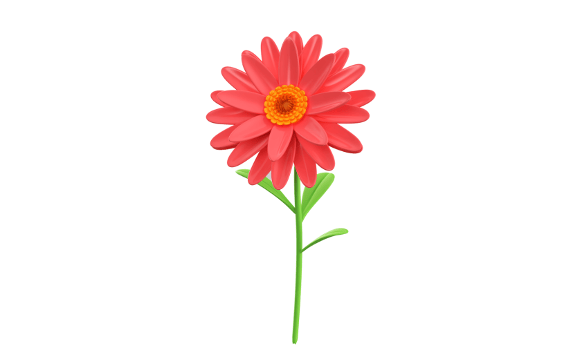 元素3D立体秋天菊花