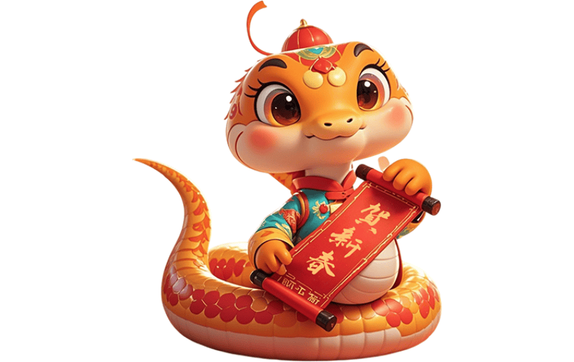 3D蛇年IP形象元素