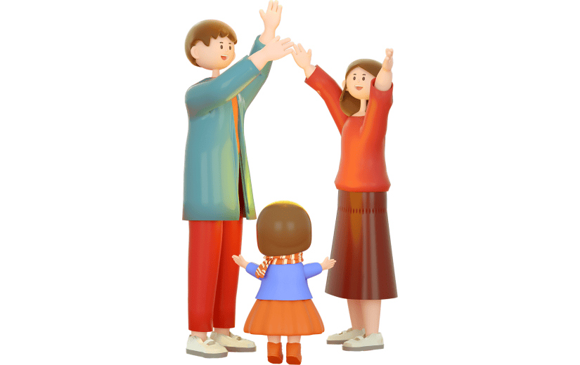 C4D一家人一家三口3D元素