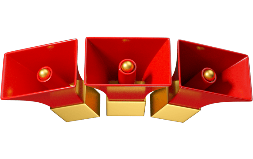 3D元素红色大喇叭