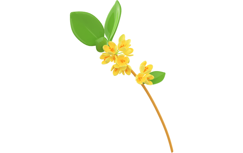 元素3D立体秋天桂花