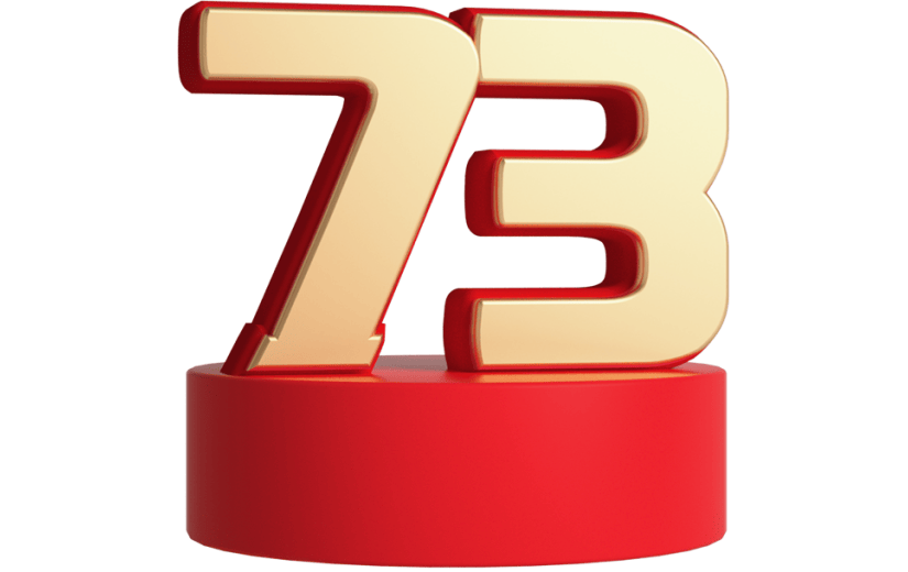 元素C4D立体红金卡通73艺术字