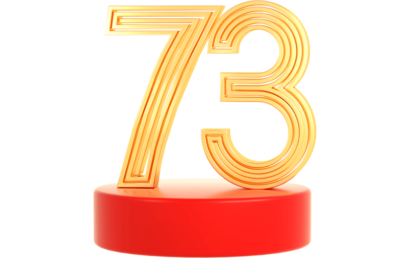 3d创意73周年艺术字