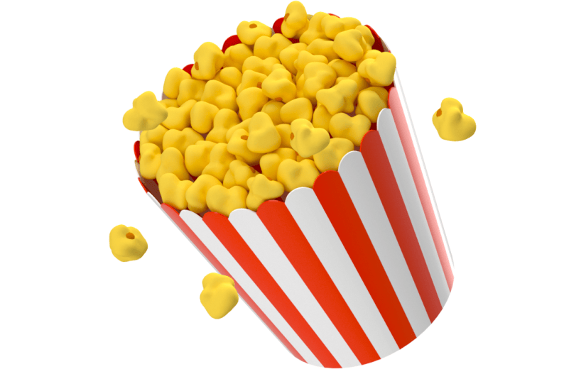 素材卡通3d爆米花