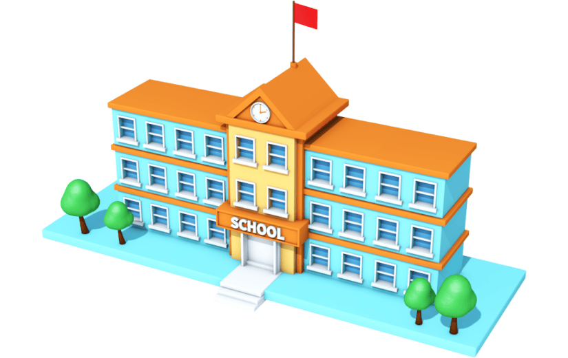 元素3D卡通学校