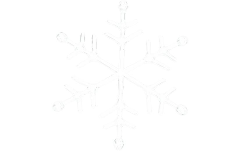 元素3D卡通透明雪花