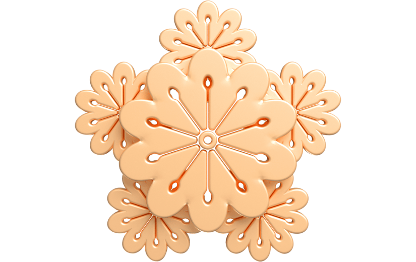 元素卡通3D传统立体花纹
