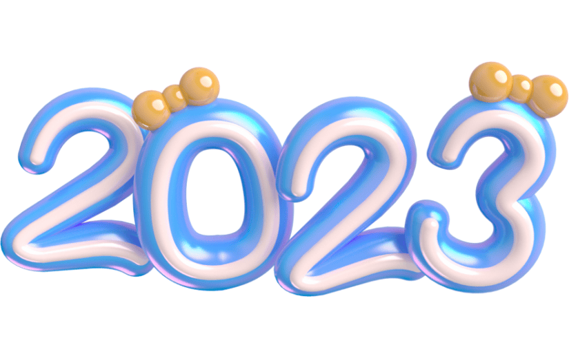 元素卡通3D数字2023