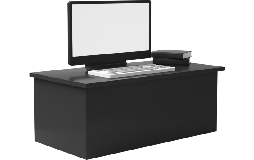 元素C4D立体黑色电脑桌