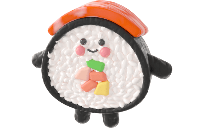 元素卡通3D寿司
