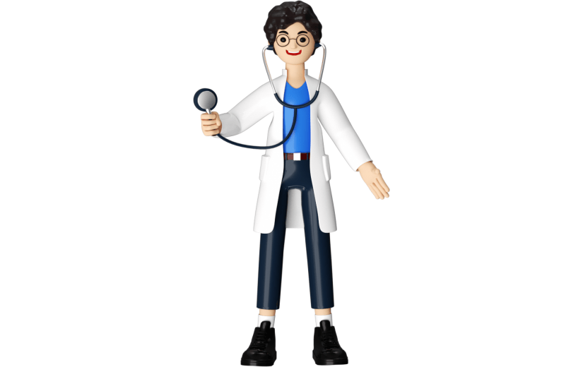 元素3D人物卡通医生