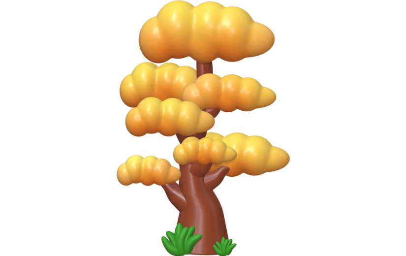 秋季3D秋季树木