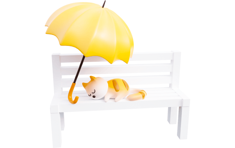 元素3D卡通节气小雨