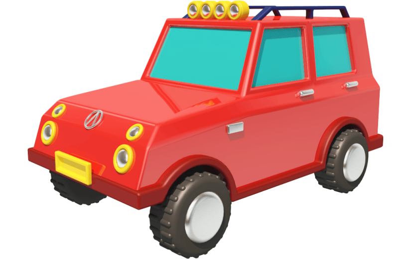 元素卡通3D吉普车