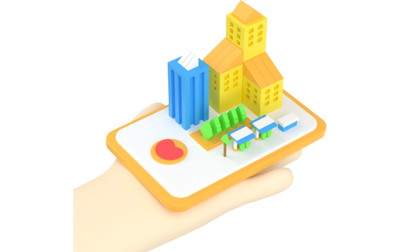 元素3D电商装饰物卡通掌上看房