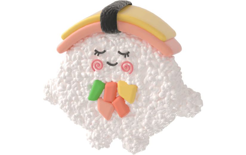 元素卡通3D寿司