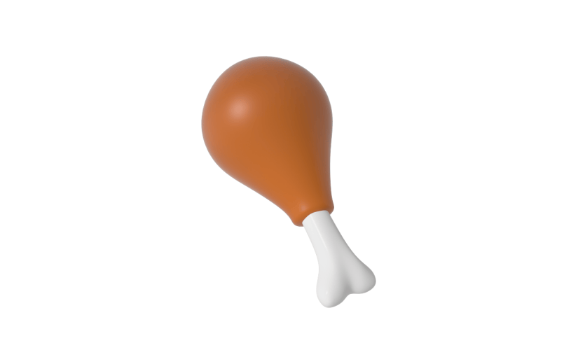 3D元素鸡腿肉肉C4D模型
