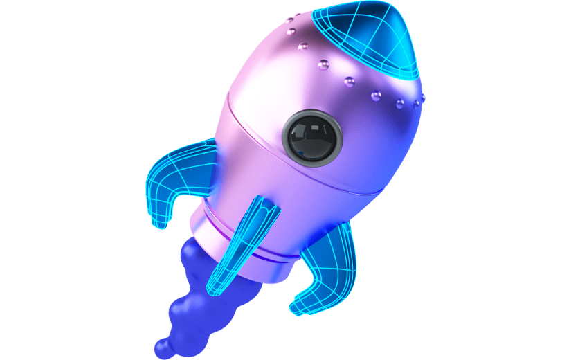 创意3d立体创意火箭元素
