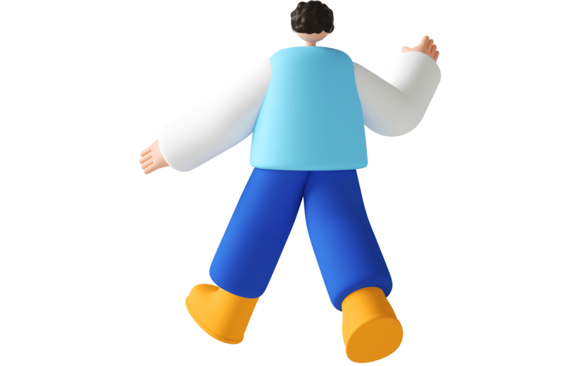 元素C4D立体蓝色卡通男孩