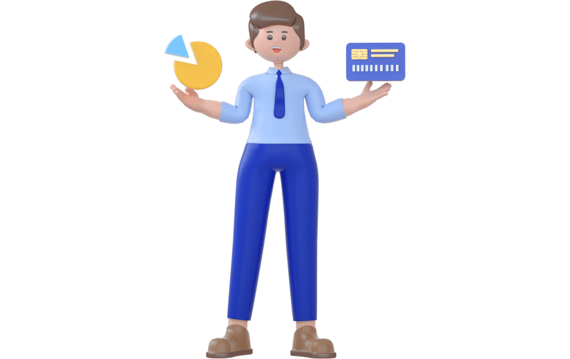 蓝色简约风职场办公人物3D元素