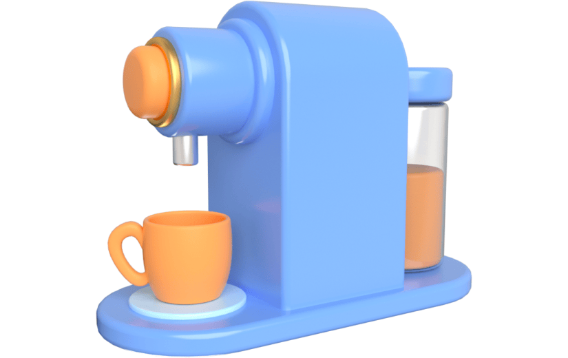 元素卡通3D饮料机