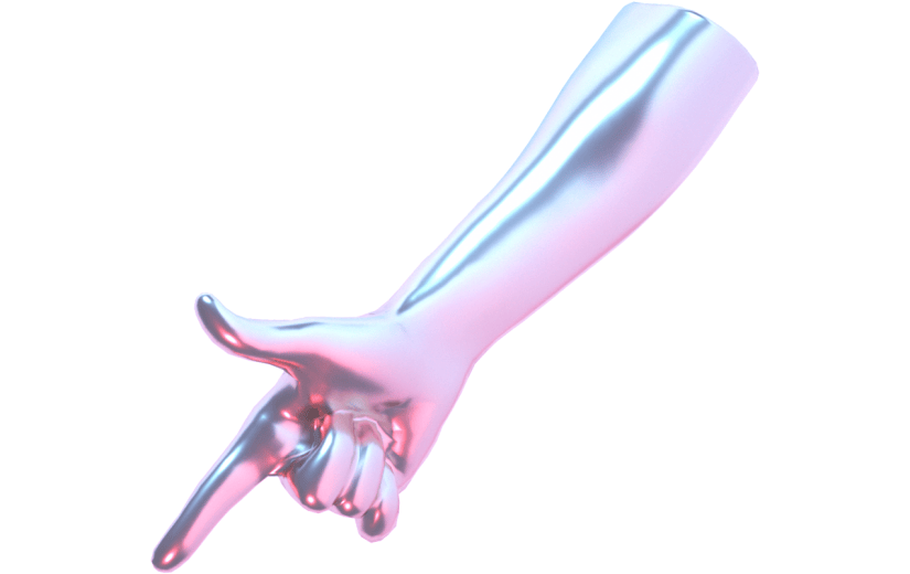 创意3d立体创意质感手势元素