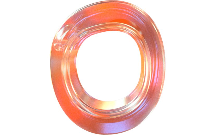 元素3D质感字母O