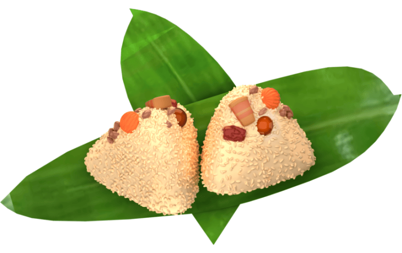 3dmax端午粽子的粽叶分开元素3d渲染