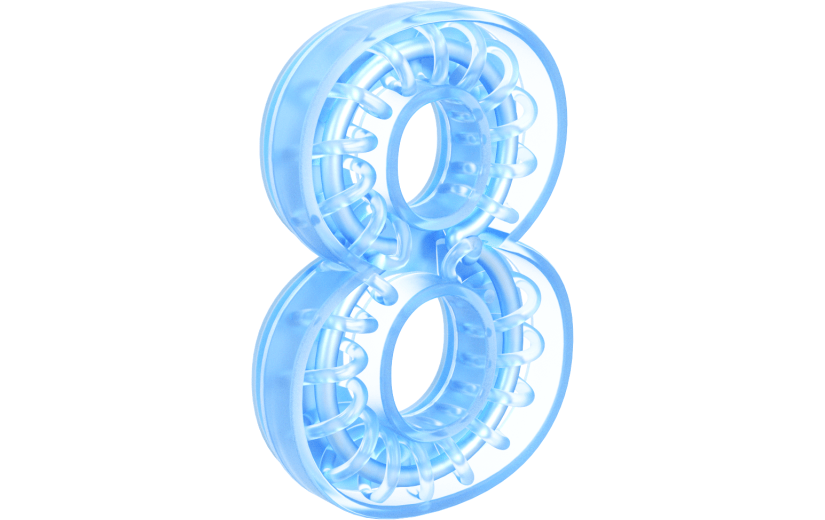元素3D 数字8 倒计时