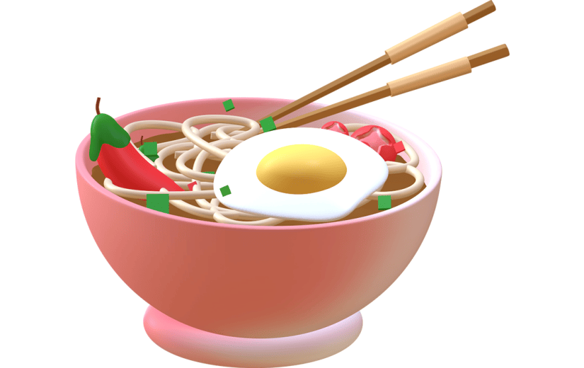 创意简约面条食品元素