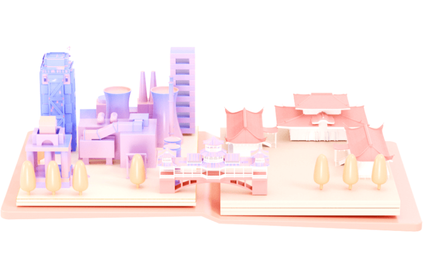 元素3D 书本 建筑
