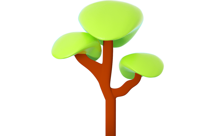 C4D绿色清新小树3D元素