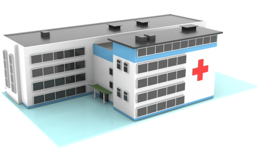 C4D卡通医院3D元素