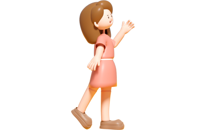 简约风霜降女孩摘柿子3D元素
