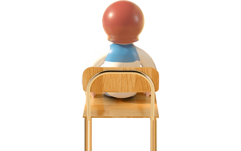 简约风开学第一课学生教室3D元素