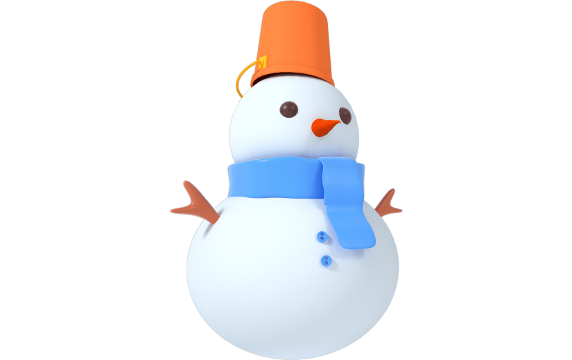 C4D冬季雪人3D元素