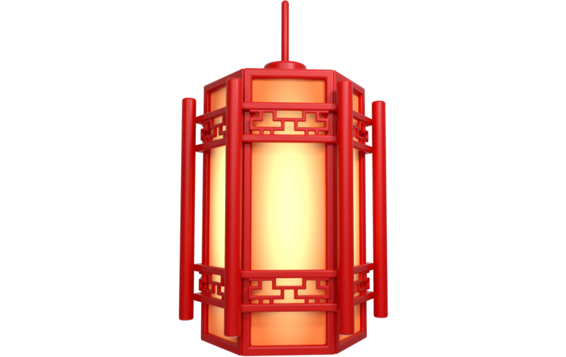 元素卡通3D古风灯笼