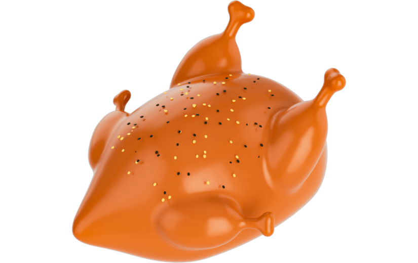元素3D感恩节火鸡烤鸡