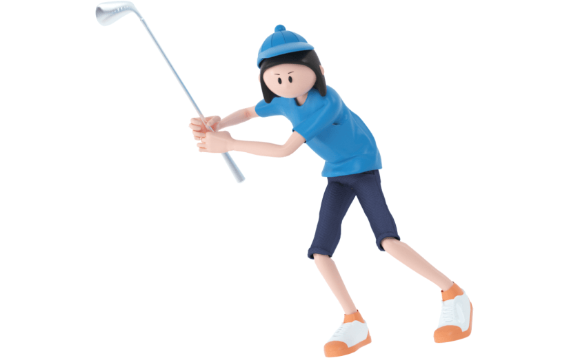 创意3d立体创意高尔夫元素